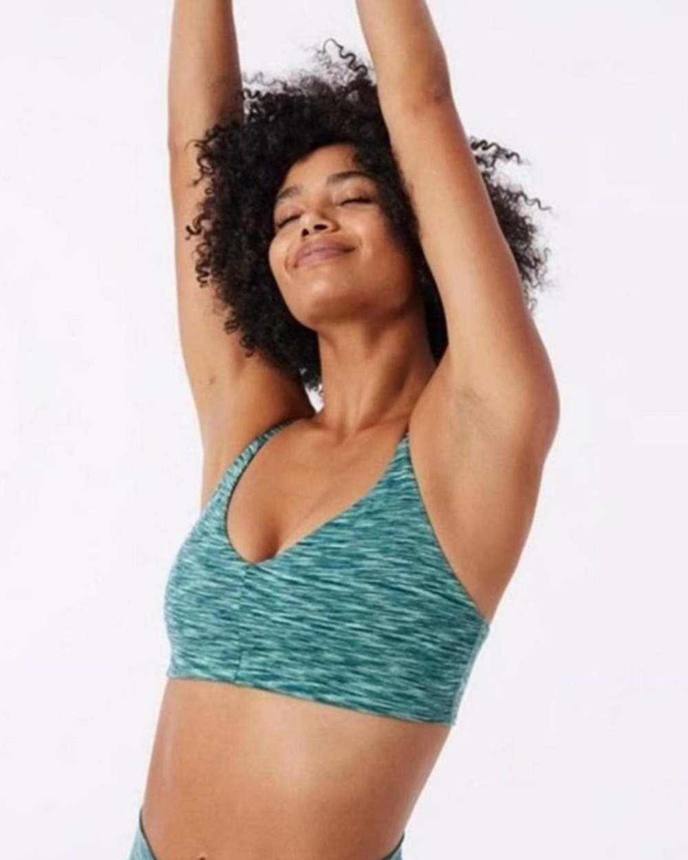 OUTDOOR VOICES Womens Flow Freeform Bralette XS Green Patina Mix Quick Dry NWT